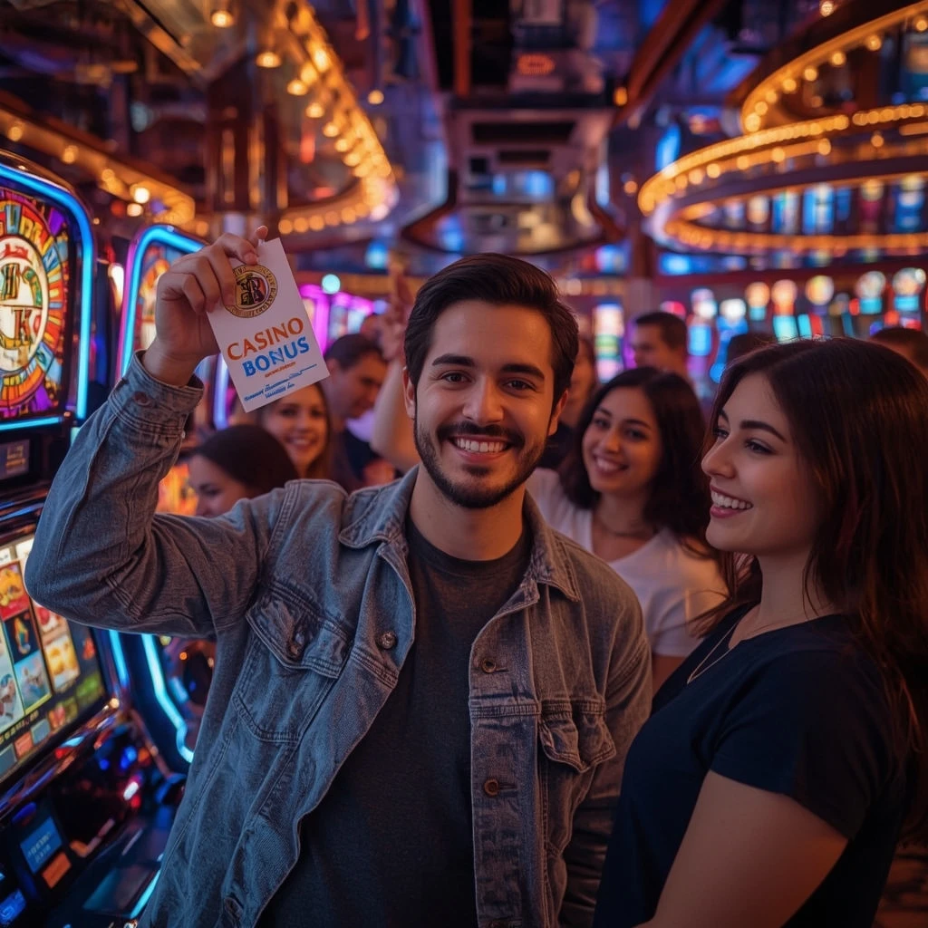 une personne avec un bonus POWBET CASINO