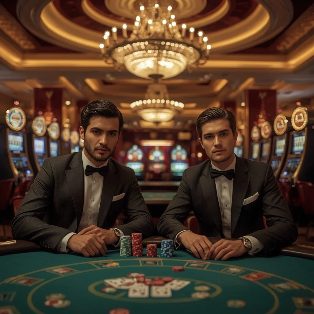 Deux joueurs de poker au PowBet Casino